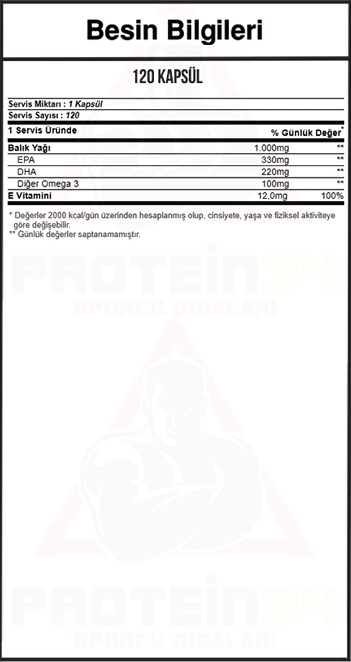 Olimp Gold Omega 3 Sport Edition 120 Kapsül Balık Yağı 120 Servis